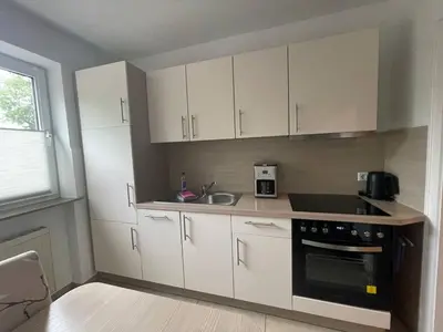Küche/Küchenzeile in der Unterkunft Strandhaus Deichvoigt