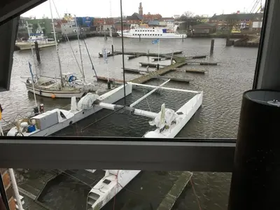 Blick auf einen Fluss in der Nähe des Ferienhauses