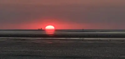 Blick auf den Sonnenuntergang/Sonnenaufgang von des Hotels aus oder aus der Nähe