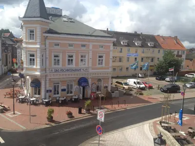 Das Gebäude in dem sich die Pension befindet