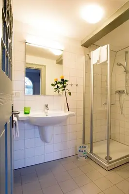 Ein Badezimmer in der Unterkunft Gärtnerhaus