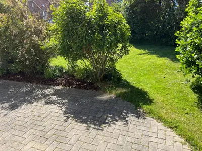Ein Garten an der Unterkunft Ferienhaus Nordseejuwel