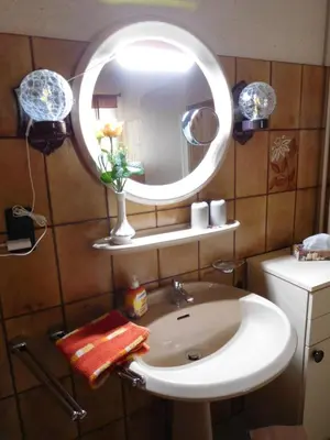 Ein Badezimmer in der Unterkunft Ferienwohnung Küstensnack