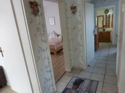 Ein Bett oder Betten in einem Zimmer der Unterkunft Ferienwohnnung Westerwarft