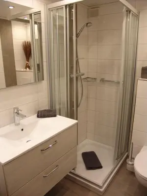 Ein Badezimmer in der Unterkunft Strandresidenz Rosengarten - Wohnung Nr. 301