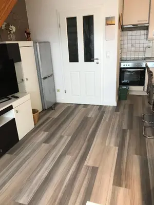 Küche/Küchenzeile in der Unterkunft Ferienwohnung 307 - mit seitlichem Meerblick