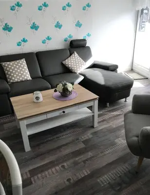 Ein Sitzbereich in der Unterkunft Strandresidenz Rosengarten - Wohnung Nr. 108