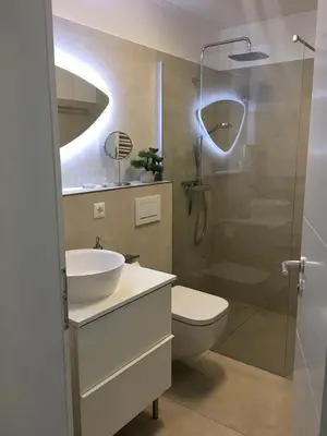 Ein Badezimmer in der Unterkunft Strandhaus Nordseebrandung Fewo A2.5