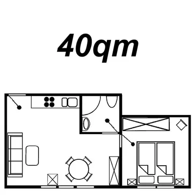 Grundriss der Unterkunft Haus Kirsten, Fewo Nr. 6