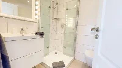 Ein Badezimmer in der Unterkunft Haus Kirsten, Fewo Nr. 6