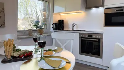 Küche/Küchenzeile in der Unterkunft Haus Kirsten, Fewo Nr. 3
