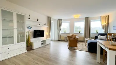 TV/Unterhaltungsangebot in der Unterkunft Strandhaus Nordseebrandung Fewo B1.2