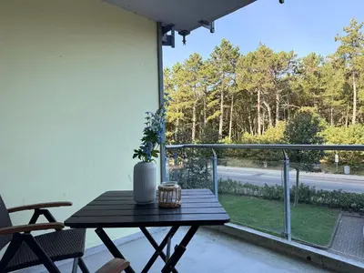 Ein Balkon oder eine Terrasse in der Unterkunft Strandhaus Nordseebrandung Fewo A1.1
