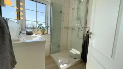 Ein Badezimmer in der Unterkunft Haus Kirsten, Fewo Nr. 5