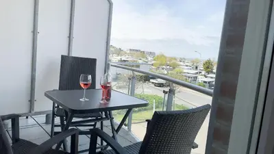 Ein Balkon oder eine Terrasse in der Unterkunft Strandhaus Nordseebrandung Fewo D1.4