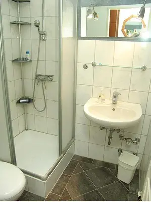 Ein Badezimmer in der Unterkunft Ferienwohnung Möwenschiss - Haus Bake