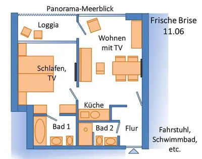Grundriss der Unterkunft Frische Brise 11.06