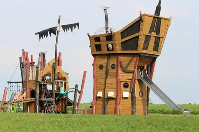 Ein Kinderspielbereich in der Unterkunft Ferienhaus Nixe7