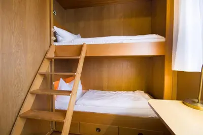 Ein Bett oder Betten in einem Zimmer der Unterkunft Haus Seehund 15