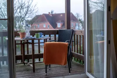 Ein Balkon oder eine Terrasse in der Unterkunft Hamburger Straße 7 OG