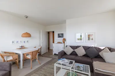 Ein Sitzbereich in der Unterkunft Haus Knechtsand, Whg 449