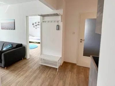Ein Bett oder Betten in einem Zimmer der Unterkunft Appartementhaus Nige Ooge Ferienwohnung Nr. 1