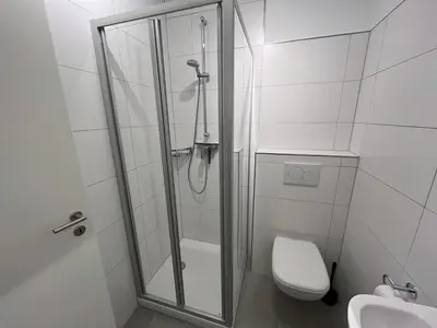 Ein Badezimmer in der Unterkunft Appartementhaus Nige Ooge Ferienwohnung Nr. 1