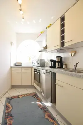 Küche/Küchenzeile in der Unterkunft Strandpalais, Whg 02