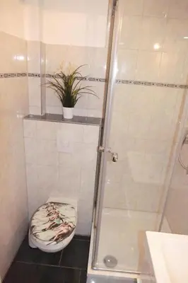 Ein Badezimmer in der Unterkunft 