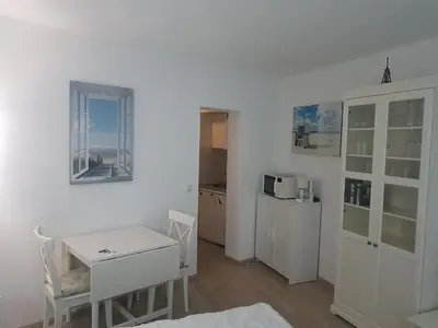 Küche/Küchenzeile in der Unterkunft Gemütliches Apartment direkt am Strand