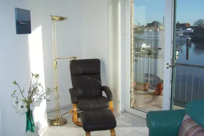 Ein Sitzbereich in der Unterkunft Marina 68/70