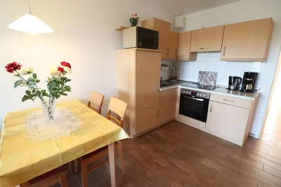 Küche/Küchenzeile in der Unterkunft Haus Nordseebrandung