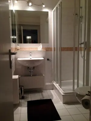 Ein Badezimmer in der Unterkunft de Rob Plat