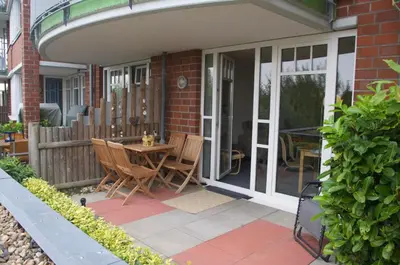 Das Gebäude in dem sich die Ferienwohnung befindet