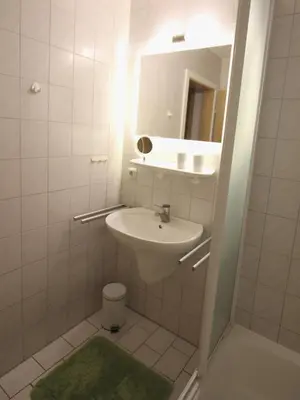 Ein Badezimmer in der Unterkunft Haus Horizont