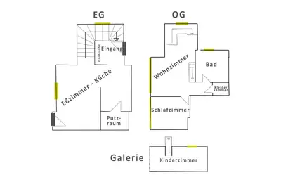 Grundriss der Unterkunft Ferienwohnung Gilg