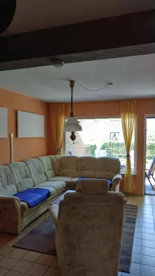 Ein Sitzbereich in der Unterkunft Haus Spitzenblick