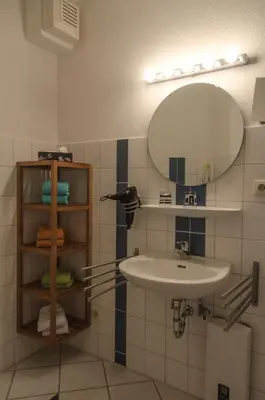 Ein Badezimmer in der Unterkunft Der Deichhof - Ferienwohnungen