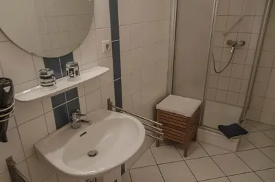 Ein Badezimmer in der Unterkunft Der Deichhof - Ferienwohnungen