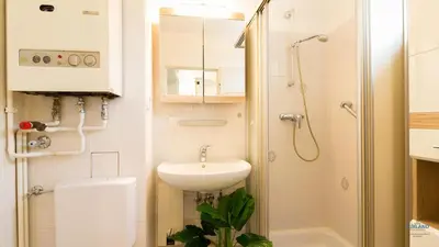 Ein Badezimmer in der Unterkunft Urlaub mit Seesicht Haus Nautic Whg. 201