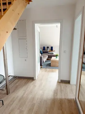 Ein Bett oder Betten in einem Zimmer der Unterkunft Appartement Stader Str. 3