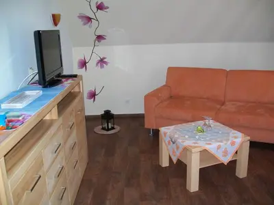 Ein Sitzbereich in der Unterkunft Haus Darmstadt