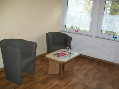Ein Sitzbereich in der Unterkunft Haus Darmstadt