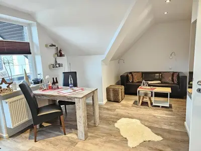 Ein Sitzbereich in der Unterkunft Appartementhaus Kogge Wohnung 8