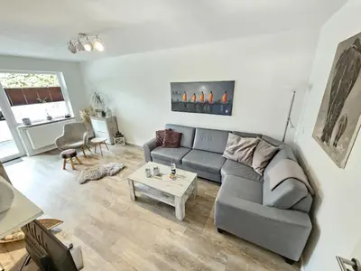 Ein Sitzbereich in der Unterkunft Appartementhaus Kogge Wohnung 10