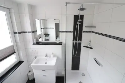 Ein Badezimmer in der Unterkunft Appartementhaus Kogge Wohnung 10