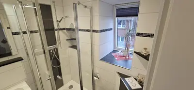 Ein Badezimmer in der Unterkunft Appartementhaus Kogge Wohnung 11