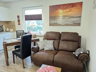 Ein Sitzbereich in der Unterkunft Appartementhaus Kogge Wohnung 11