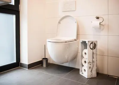 Ein Badezimmer in der Unterkunft Strandbude