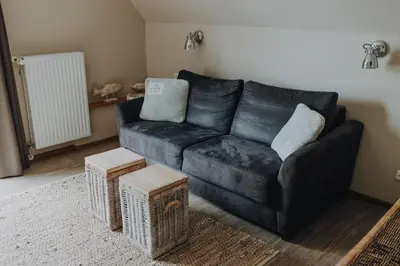 Ein Sitzbereich in der Unterkunft Lagune No1